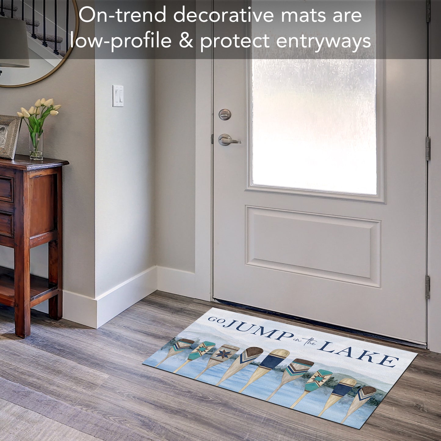 Highland Home Jump in The Lake Indoor/Outdoor Entryway Floor Mat Manufactured in the USA 29.5" by 17.75"