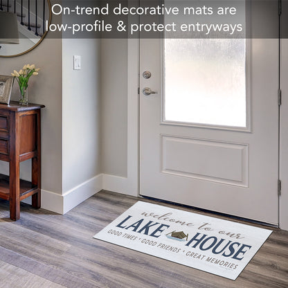 CounterArt Lake House Welcome Indoor/Outdoor Entryway Floor Mat Manufactured in the USA 29.5" by 17.75"