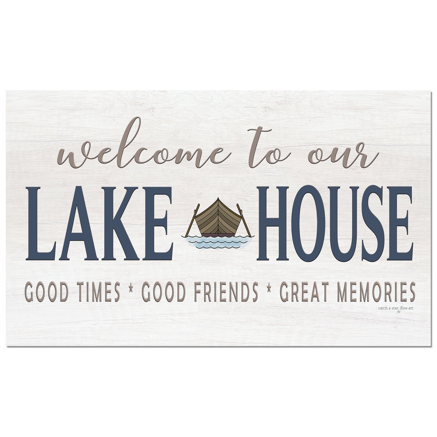 CounterArt Lake House Welcome Indoor/Outdoor Entryway Floor Mat Manufactured in the USA 29.5" by 17.75"