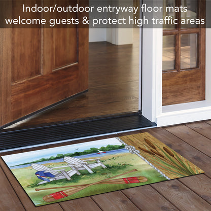 CounterArt Lakeside Indoor/Outdoor Entryway Floor Mat Manufactured in the USA 29.5" by 17.75"