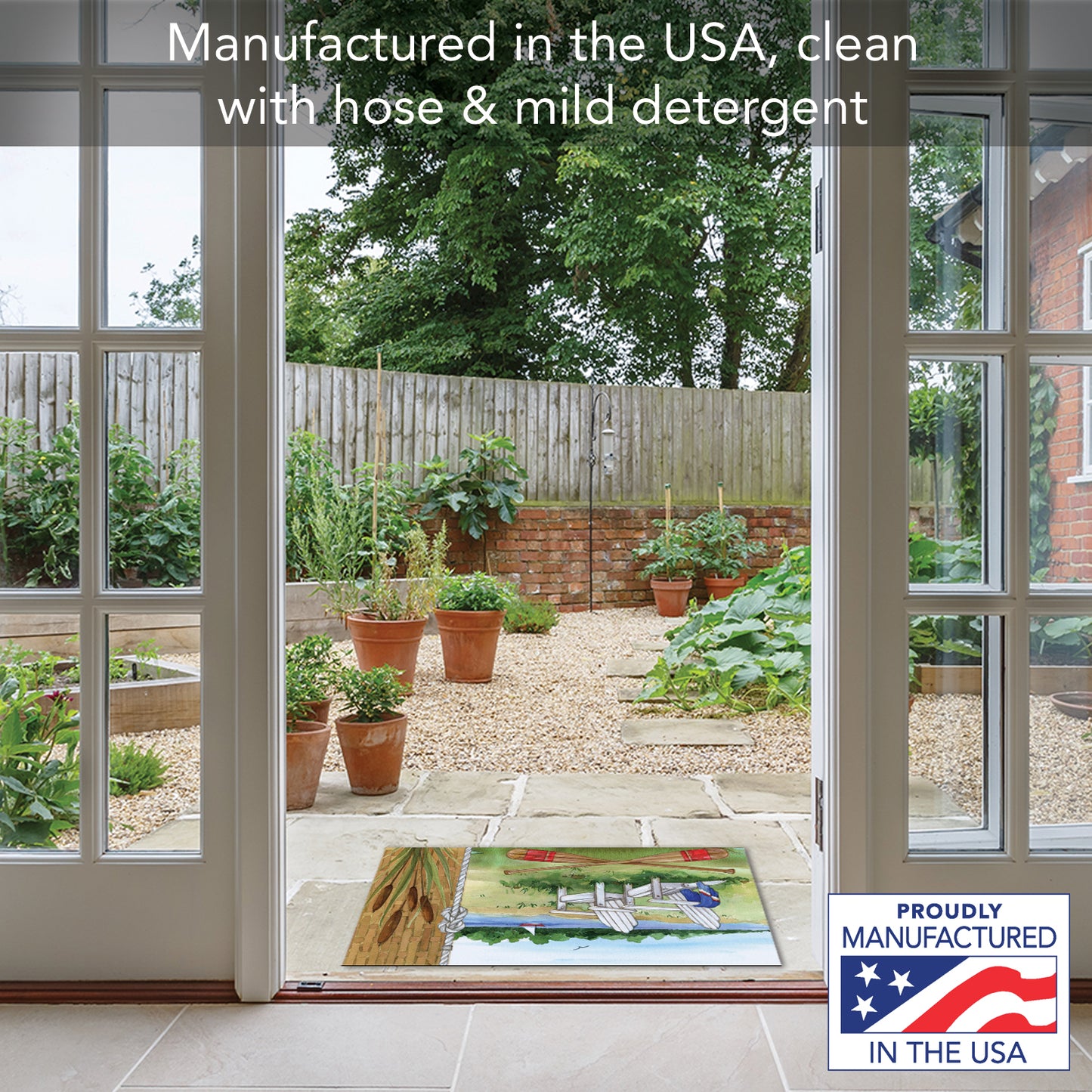 CounterArt Lakeside Indoor/Outdoor Entryway Floor Mat Manufactured in the USA 29.5" by 17.75"