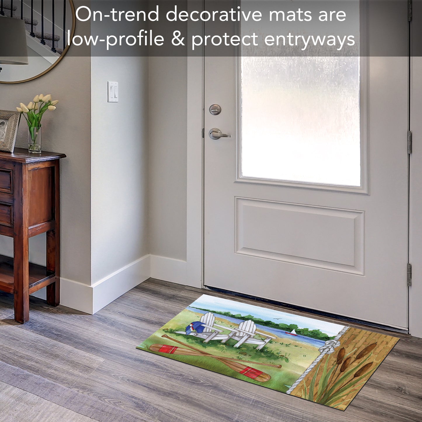 CounterArt Lakeside Indoor/Outdoor Entryway Floor Mat Manufactured in the USA 29.5" by 17.75"