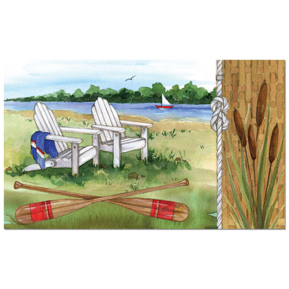 CounterArt Lakeside Indoor/Outdoor Entryway Floor Mat Manufactured in the USA 29.5" by 17.75"