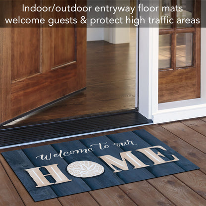Coastal Home Indoor/Outdoor Entryway Floor Mat Manufactured in the USA 29.5" by 17.75"