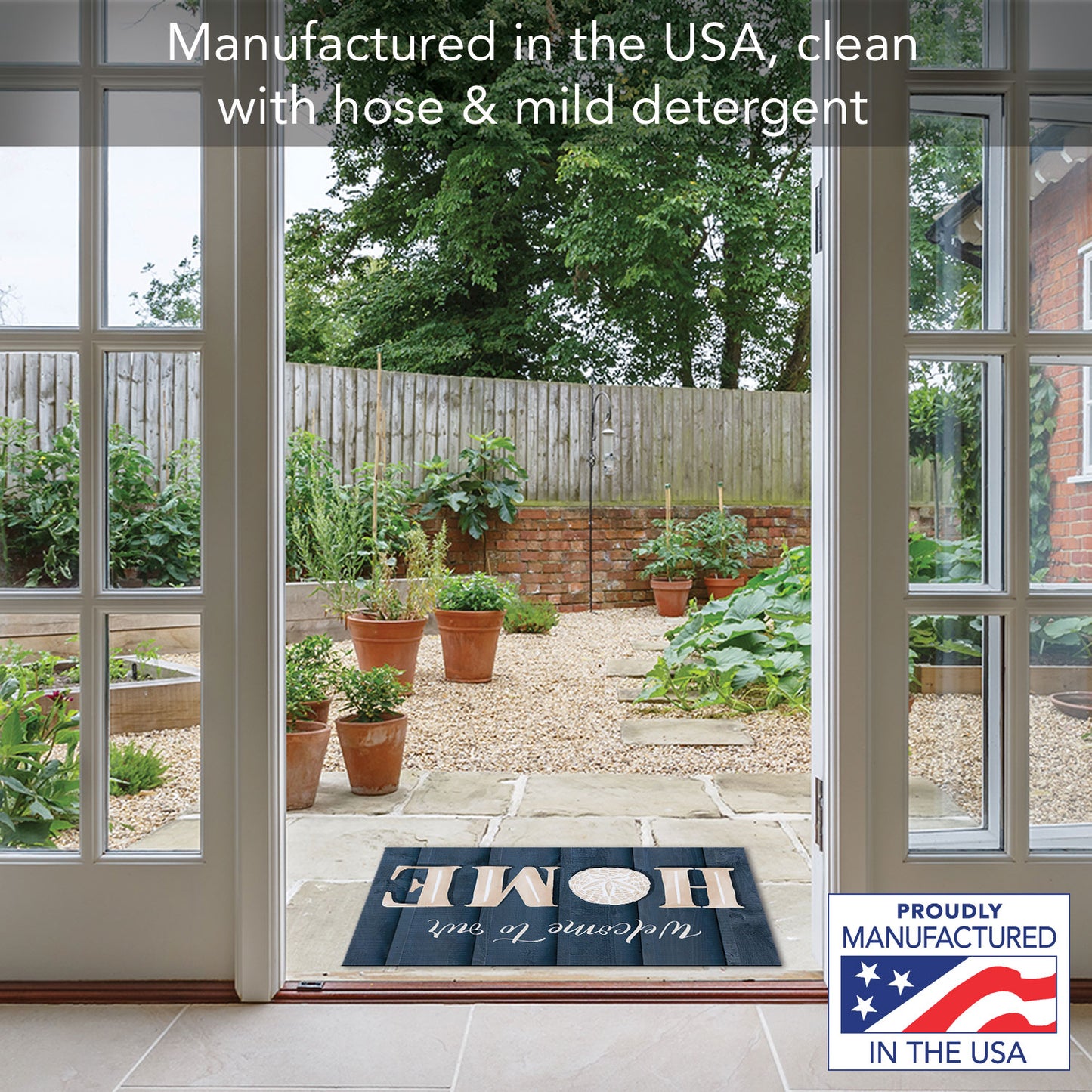 Coastal Home Indoor/Outdoor Entryway Floor Mat Manufactured in the USA 29.5" by 17.75"