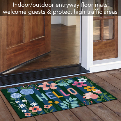 Dream Garden Indoor/Outdoor Entryway Floor Mat Manufactured in the USA 29.5" by 17.75"
