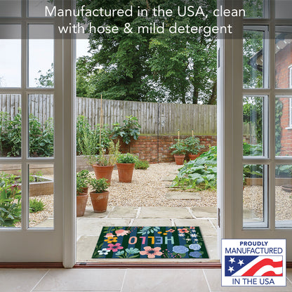 Dream Garden Indoor/Outdoor Entryway Floor Mat Manufactured in the USA 29.5" by 17.75"