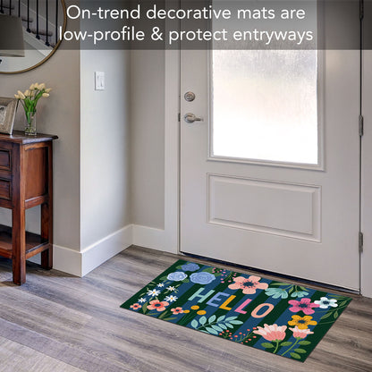 Dream Garden Indoor/Outdoor Entryway Floor Mat Manufactured in the USA 29.5" by 17.75"
