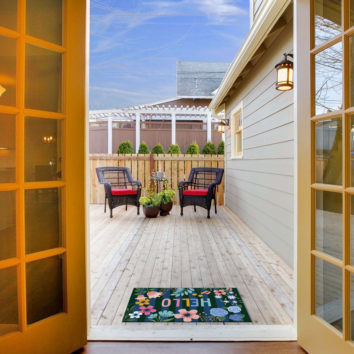 Dream Garden Indoor/Outdoor Entryway Floor Mat Manufactured in the USA 29.5" by 17.75"