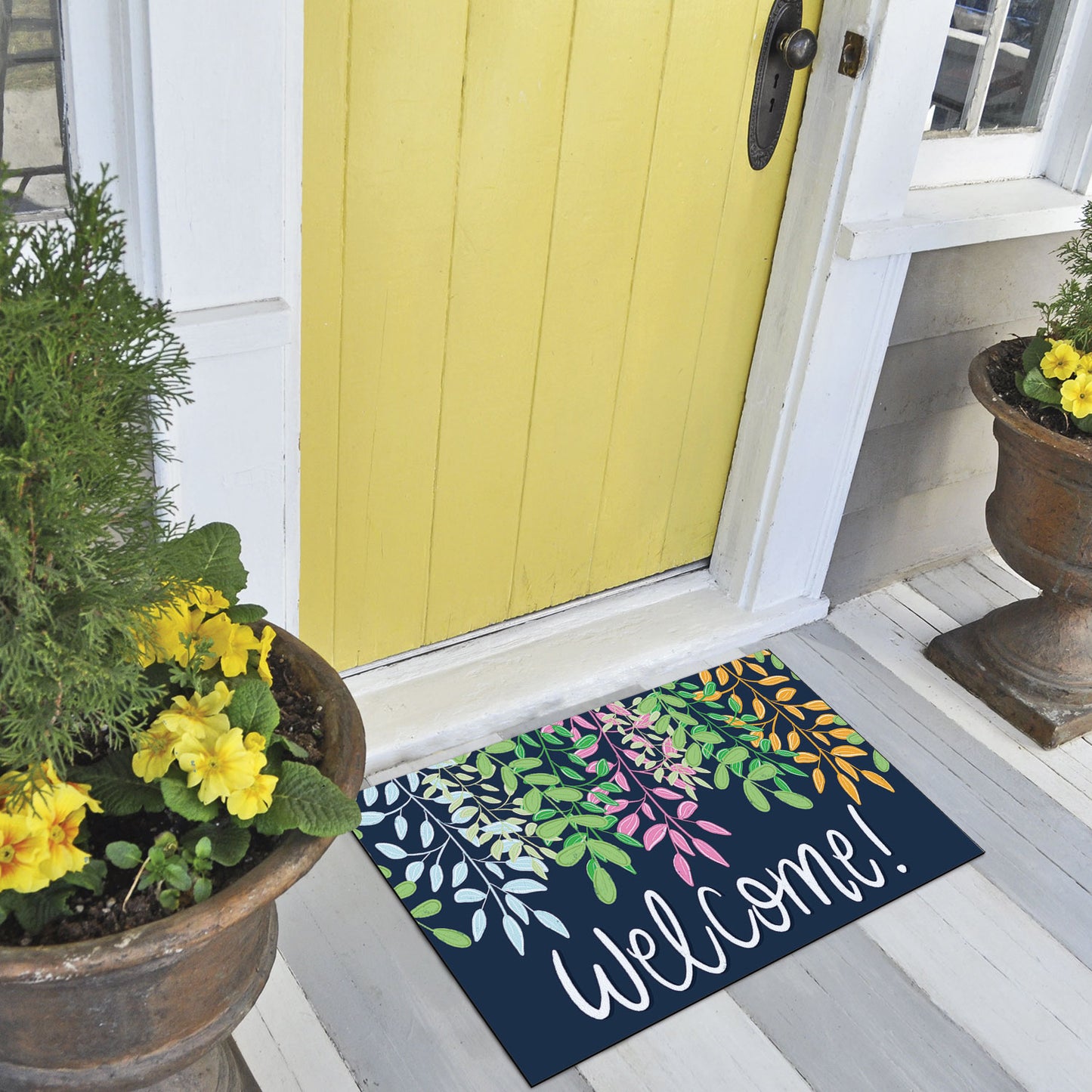 Wildflower Welcome Indoor/Outdoor Entryway Floor Mat Manufactured in the USA 29.5" by 17.75"