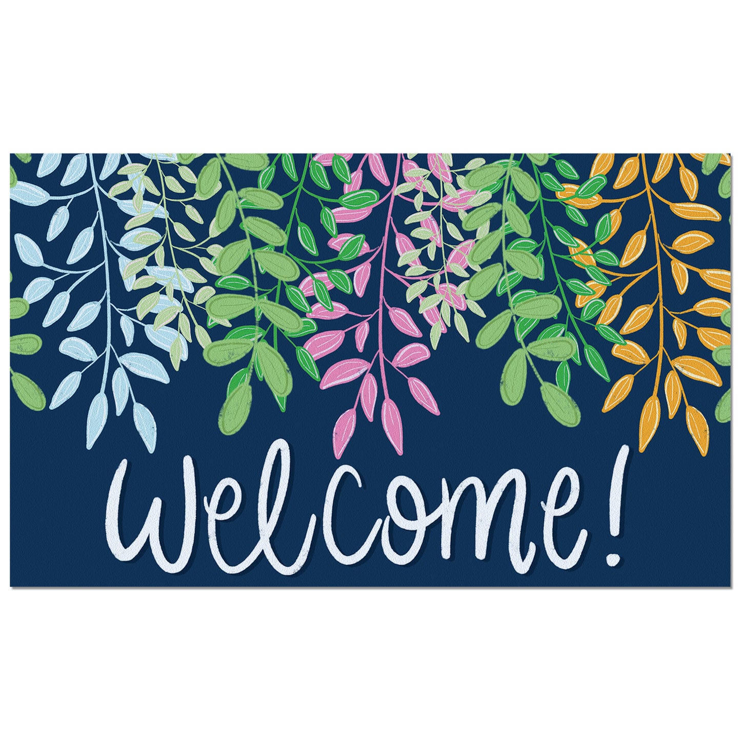 Wildflower Welcome Indoor/Outdoor Entryway Floor Mat Manufactured in the USA 29.5" by 17.75"