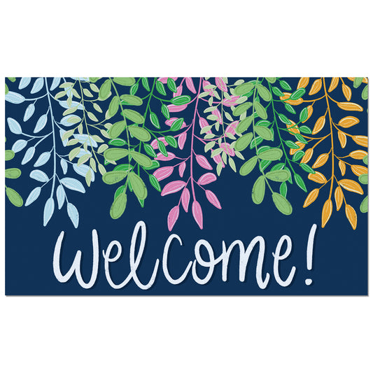 Wildflower Welcome Indoor/Outdoor Entryway Floor Mat Manufactured in the USA 29.5" by 17.75"