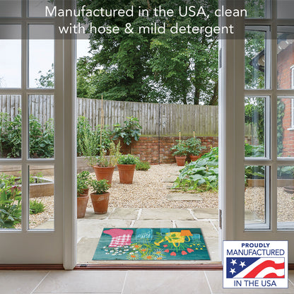 Spring Blooms Indoor/Outdoor Entryway Floor Mat Manufactured in the USA 29.5" by 17.75"
