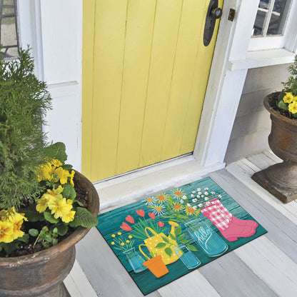 Spring Blooms Indoor/Outdoor Entryway Floor Mat Manufactured in the USA 29.5" by 17.75"