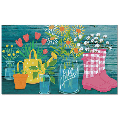 Spring Blooms Indoor/Outdoor Entryway Floor Mat Manufactured in the USA 29.5" by 17.75"