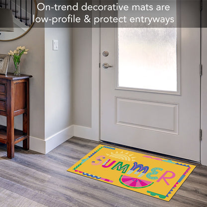 Summer Vibes Indoor/Outdoor Entryway Floor Mat Manufactured in the USA 29.5" by 17.75"