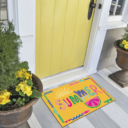 Summer Vibes Indoor/Outdoor Entryway Floor Mat Manufactured in the USA 29.5" by 17.75"