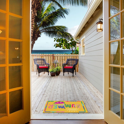 Summer Vibes Indoor/Outdoor Entryway Floor Mat Manufactured in the USA 29.5" by 17.75"