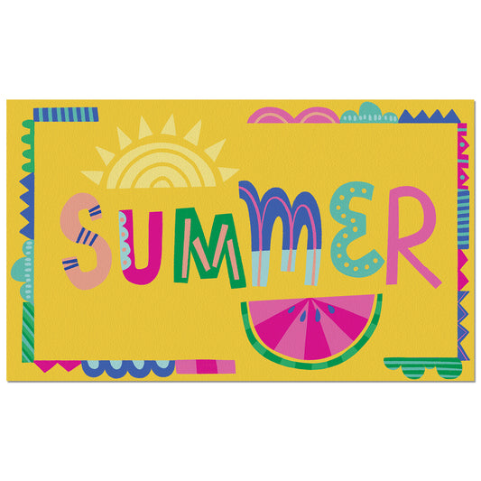 Summer Vibes Indoor/Outdoor Entryway Floor Mat Manufactured in the USA 29.5" by 17.75"