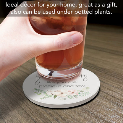 Thirstystone Grandmothers Single Round Absorbent Stone Coaster with Protective Cork Backing Manufactured in The USA 4" Diameter
