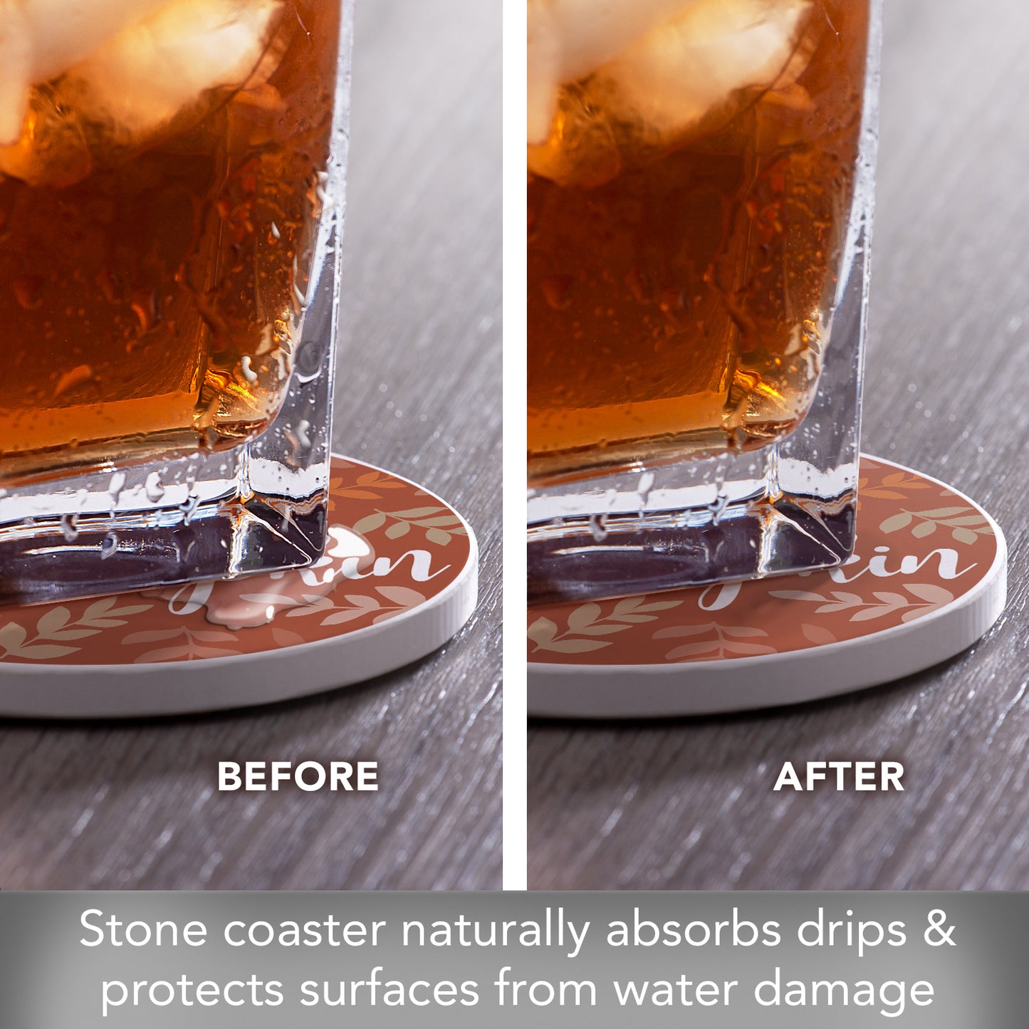 Thirstystone Hey There Pumpkin Round Absorbent Stone Coaster with Protective Cork Backing Manufactured in The USA 4" Diameter