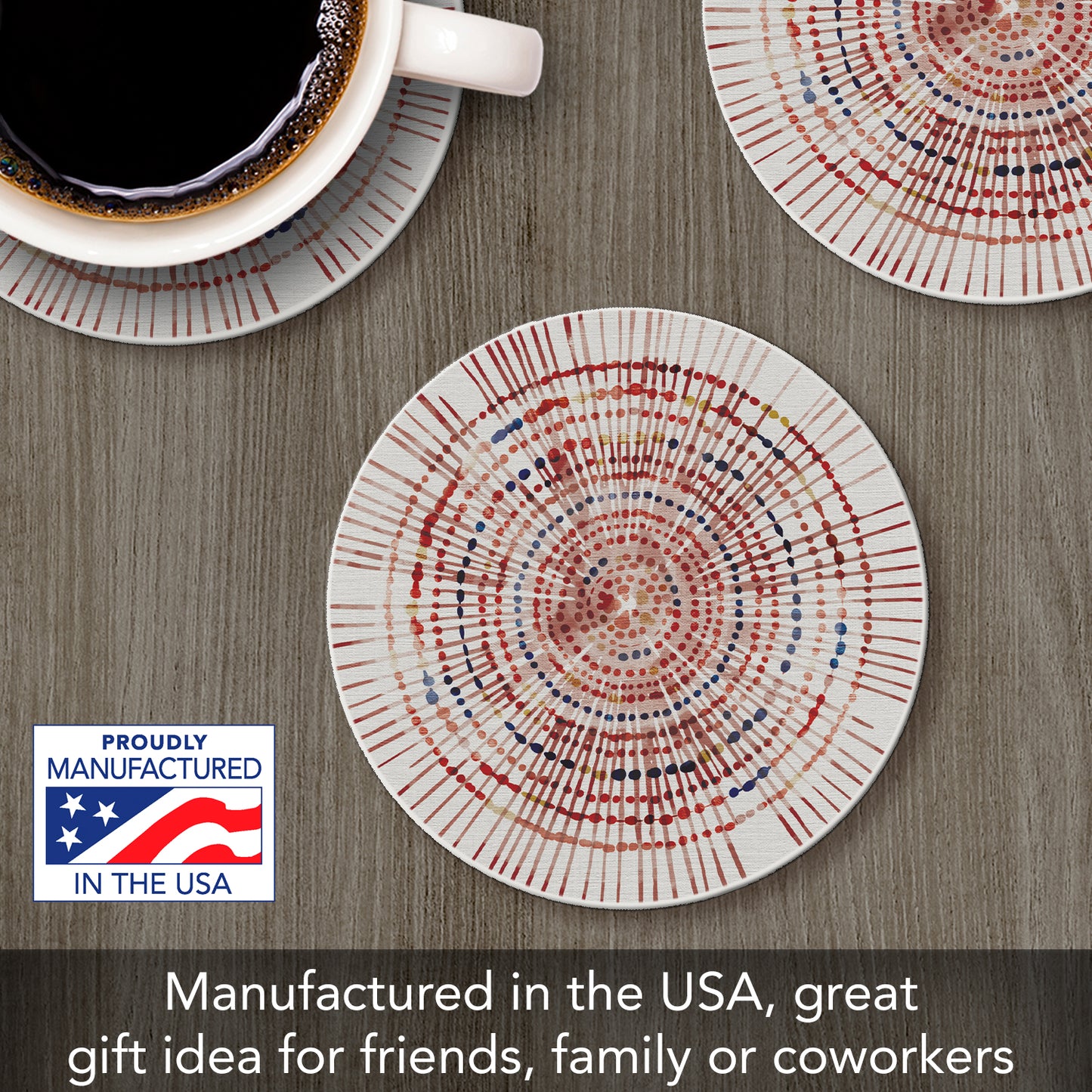 Thirstystone Desert Burst Single Round Absorbent Stone Coaster 4" Diameter