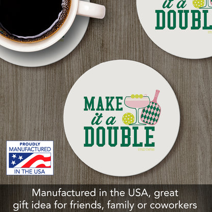 Make it a Double Single Round Absorbent Stone Coaster 4" Diameter Create Your Own Collection