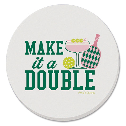 Make it a Double Single Round Absorbent Stone Coaster 4" Diameter Create Your Own Collection