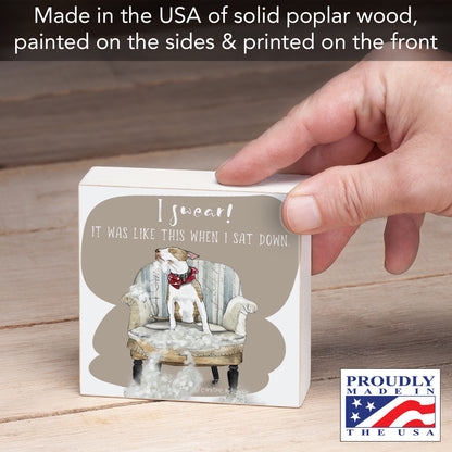 CounterArt Like This Freestanding Solid Wood Block Sign Made in the USA 3.75” Square Decorative Accent for Home or Office