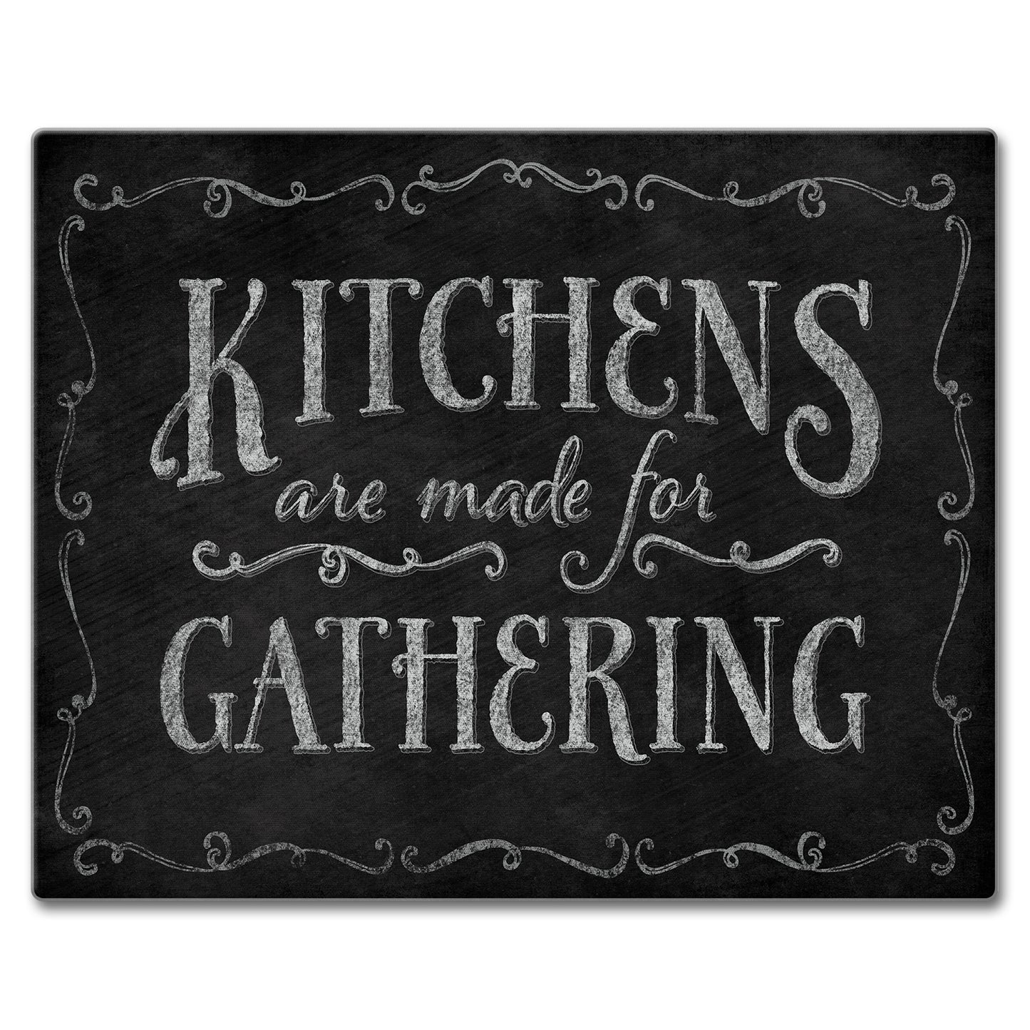 CounterArt Chalk It Up Kitchen 3mm Tempered Glass Cutting Board 15” x 12” Manufactured in the USA