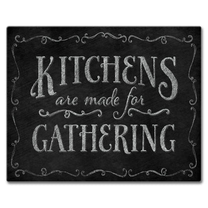 CounterArt Chalk It Up Kitchen 3mm Tempered Glass Cutting Board 15” x 12” Manufactured in the USA
