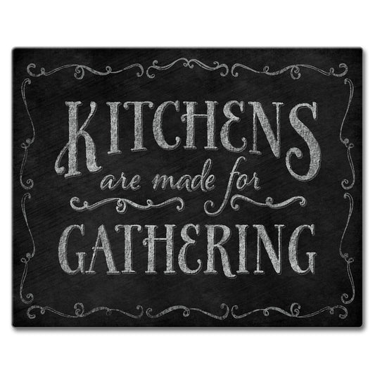 CounterArt Chalk It Up Kitchen 3mm Tempered Glass Cutting Board 15” x 12” Manufactured in the USA