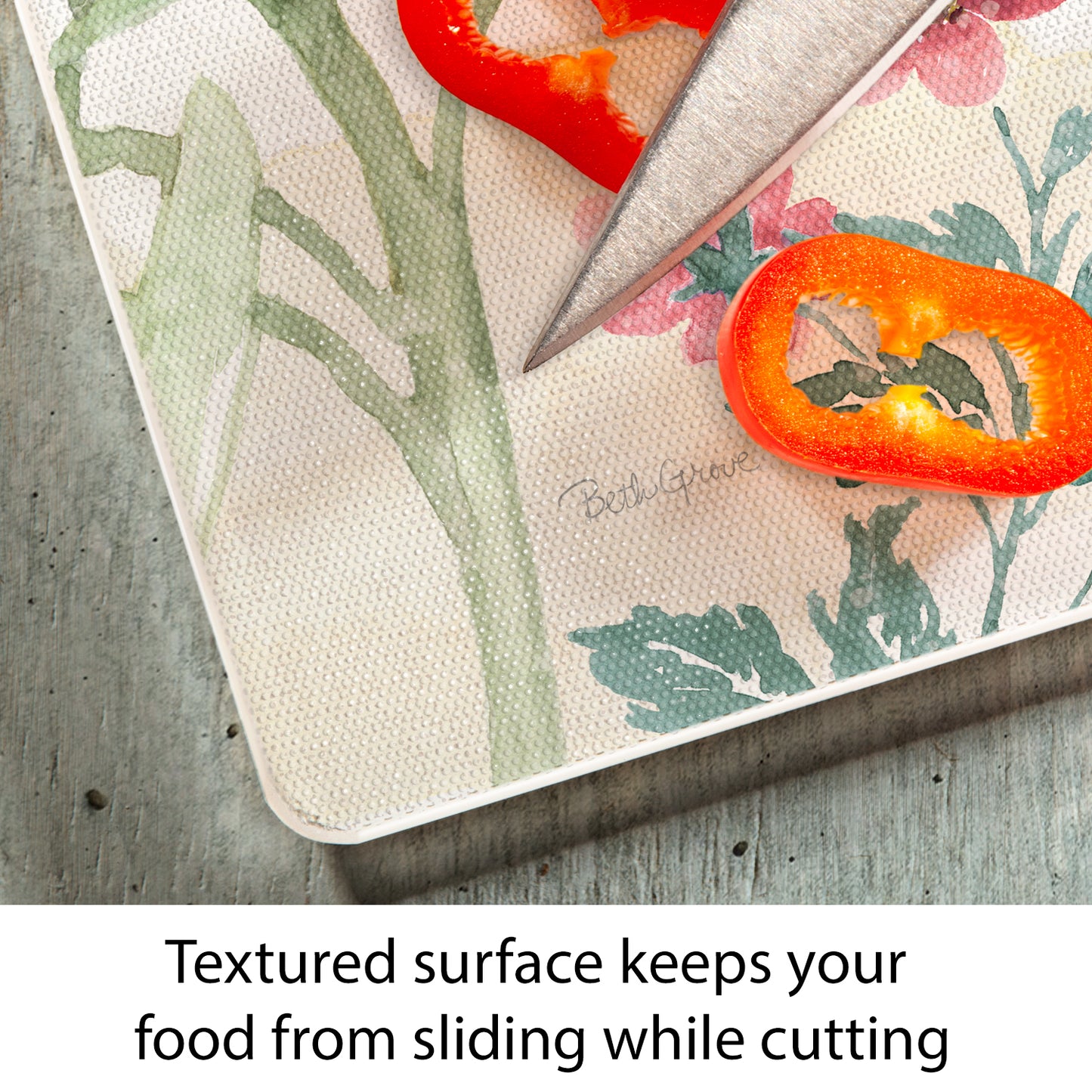 CounterArt Sunflower Splendor 3mm Tempered Glass Cutting Board 15" x 12"