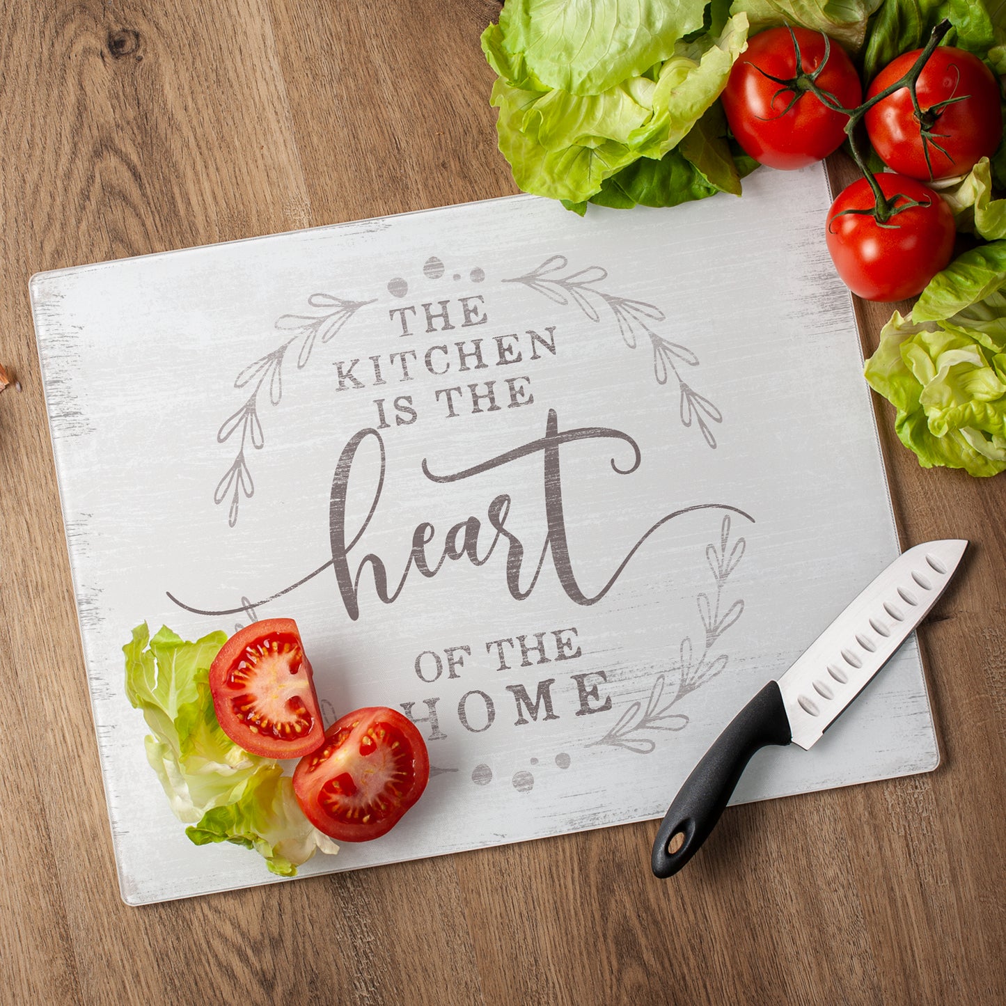 CounterArt Heart Of The Home 3mm Tempered Glass Cutting Board 15” x 12” Manufactured in the USA
