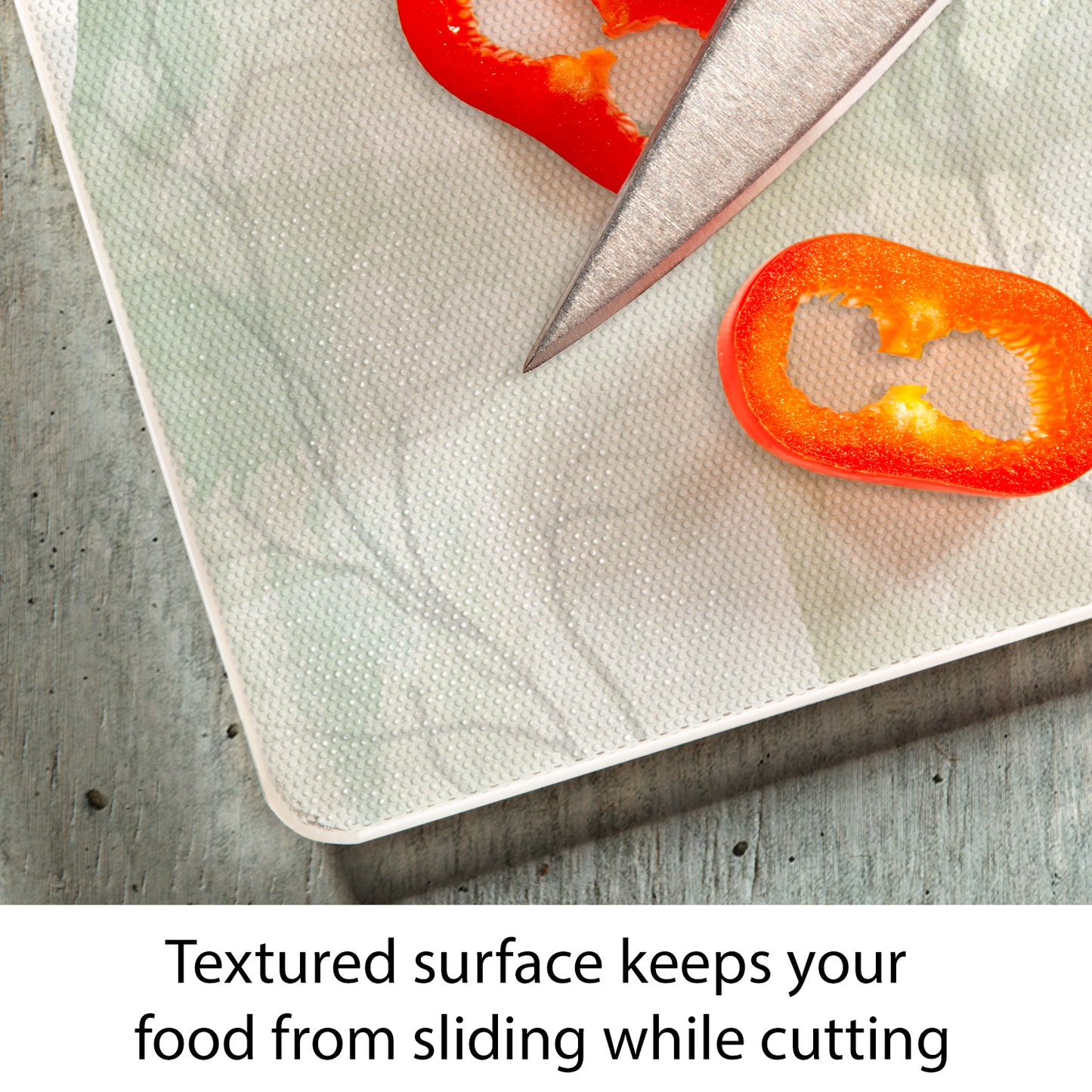 CounterArt Nature's Greenery 3mm Tempered Glass Cutting Board 15" x 12" Manufactured in the USA