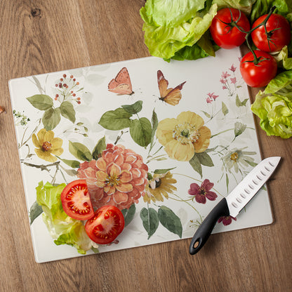 CounterArt Nature's Blessings 3mm Tempered Glass Cutting Board 15" x 12" Manufactured in the USA