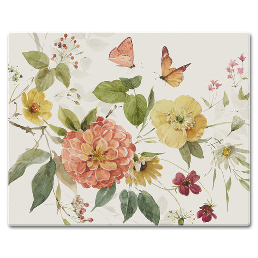 CounterArt Nature's Blessings 3mm Tempered Glass Cutting Board 15" x 12" Manufactured in the USA