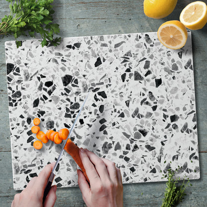 CounterArt Terrazzo 3mm Tempered Glass Cutting Board 15” x 12” Manufactured in the USA