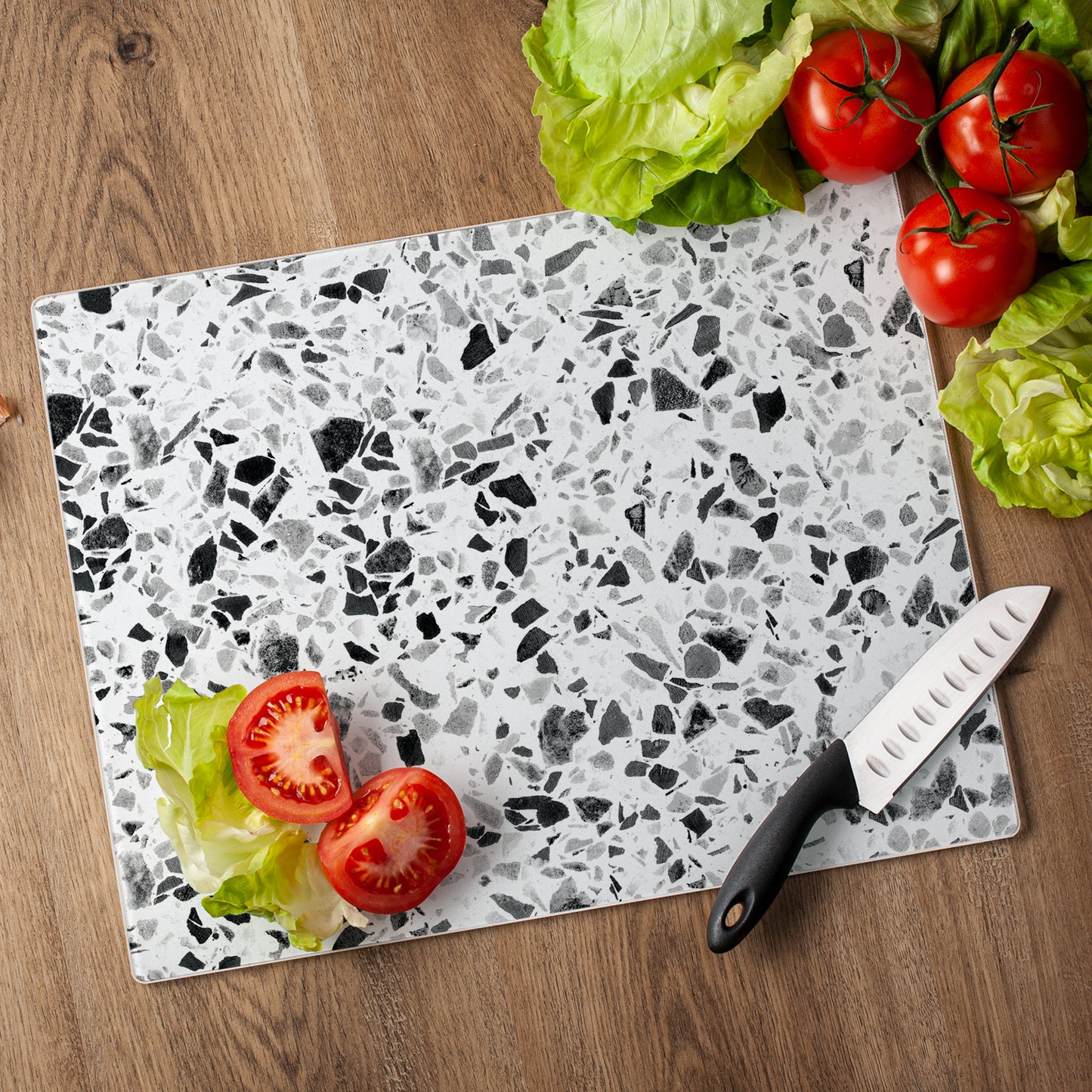 CounterArt Terrazzo 3mm Tempered Glass Cutting Board 15” x 12” Manufactured in the USA