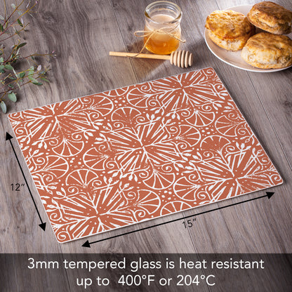 CounterArt Mohave Southwest 3mm Tempered Glass Cutting Board 15” x 12” Manufactured in the USA