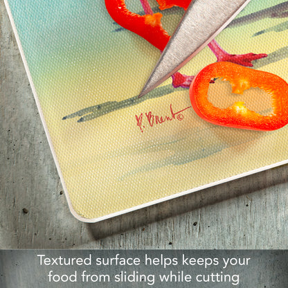 CounterArt Flamingo Horizon 3mm Tempered Glass Cutting Board 15" x 12"