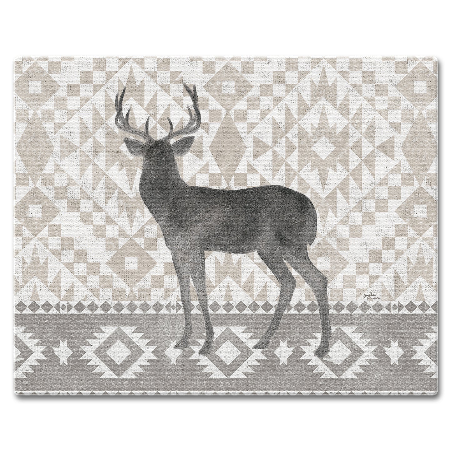 CounterArt Deer Lodge 3mm Tempered Glass Cutting Board 15" x 12" Manufactured in the USA