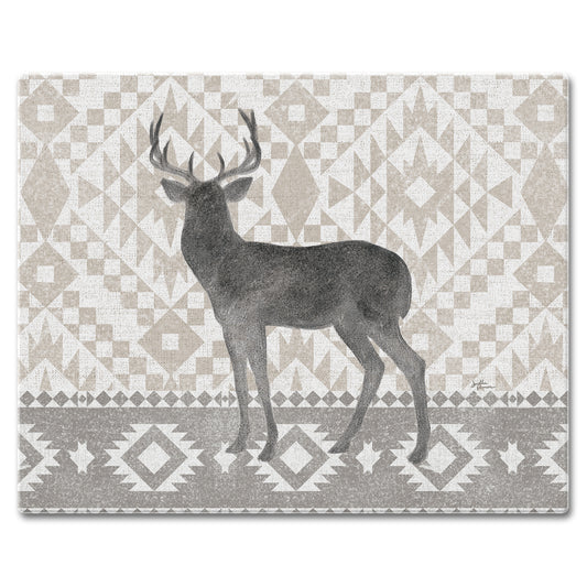 CounterArt Deer Lodge 3mm Tempered Glass Cutting Board 15" x 12" Manufactured in the USA