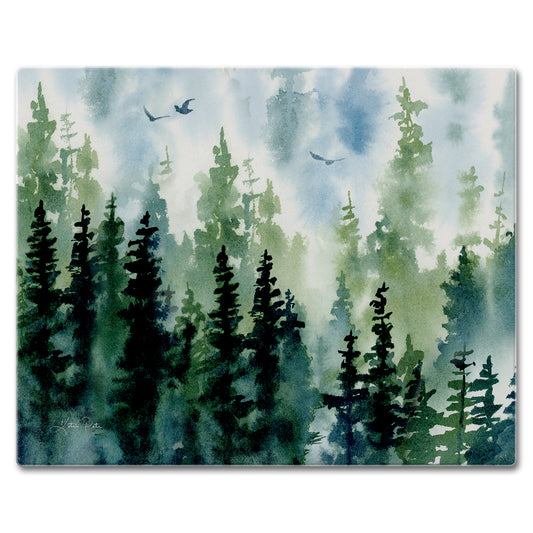 CounterArt Tree Line 3mm Tempered Glass Cutting Board 15” x 12” Manufactured in the USA