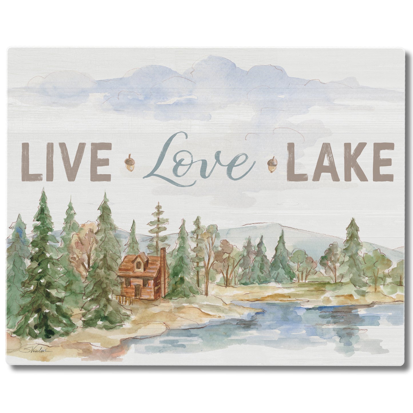 Rustic Lake 3mm Tempered Glass Cutting Board 15" x 12"