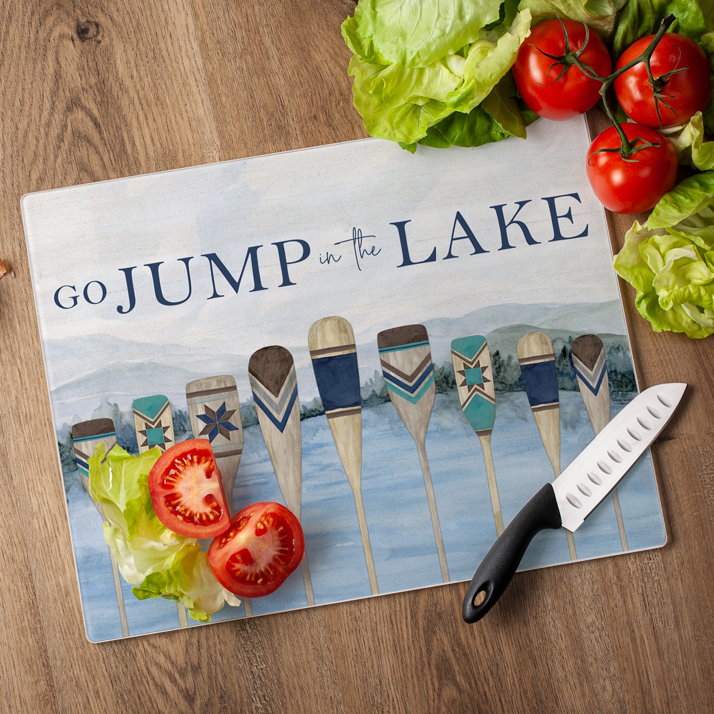Jump in the Lake 3mm Tempered Glass Cutting Board 15" x 12"