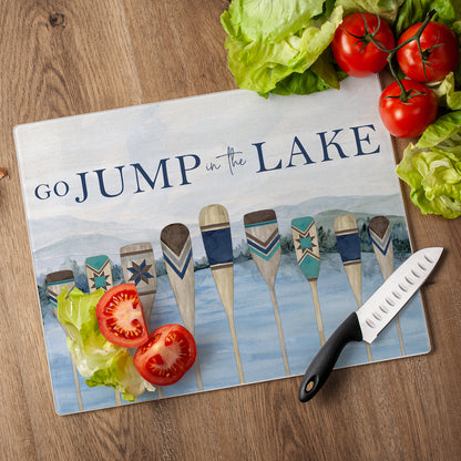 Jump in the Lake 3mm Tempered Glass Cutting Board 15" x 12"