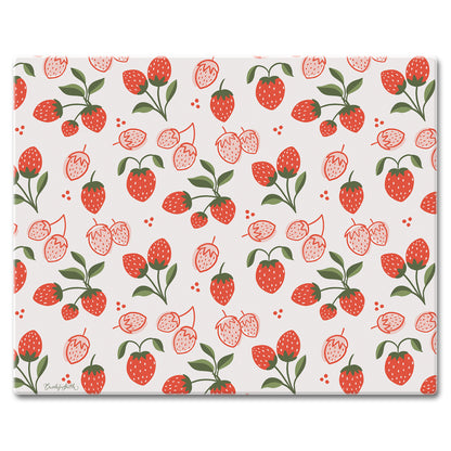 CounterArt Tooty Fruity 3mm Tempered Glass Cutting Board 15" x 12"