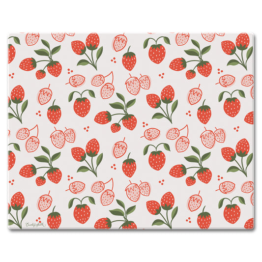 CounterArt Tooty Fruity 3mm Tempered Glass Cutting Board 15" x 12"