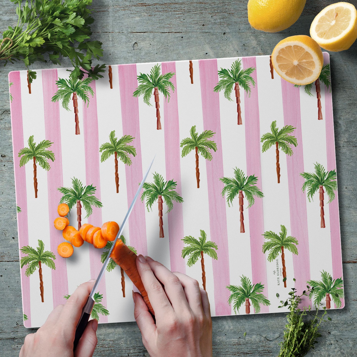 CounterArt Palm Beach 3mm Tempered Glass Cutting Board 15" x 12"